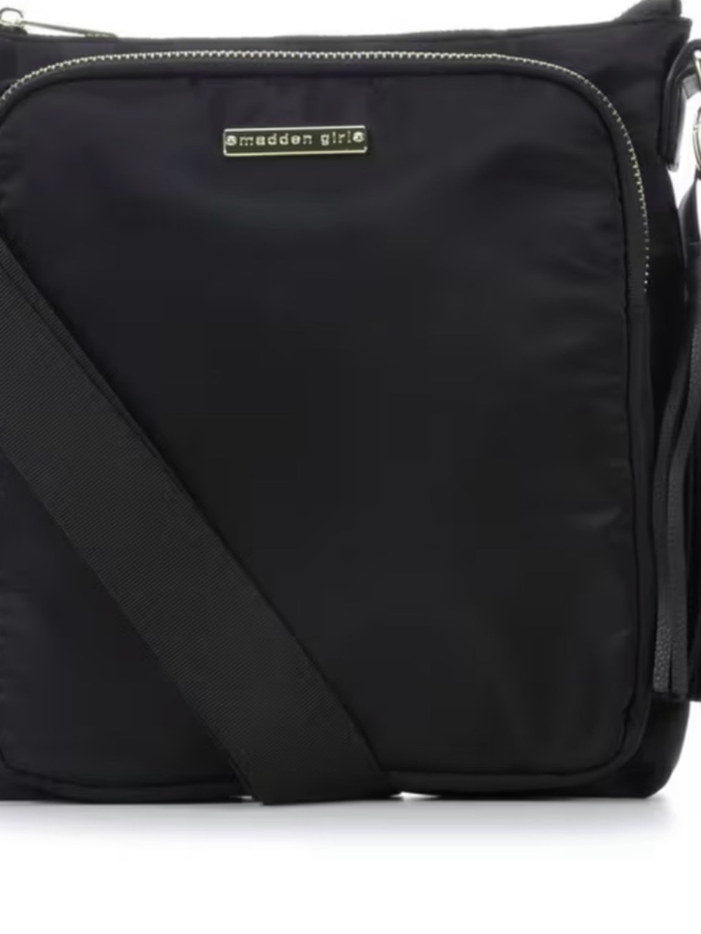 Madden Girl Black Nylon Messenger Crossbody Bag